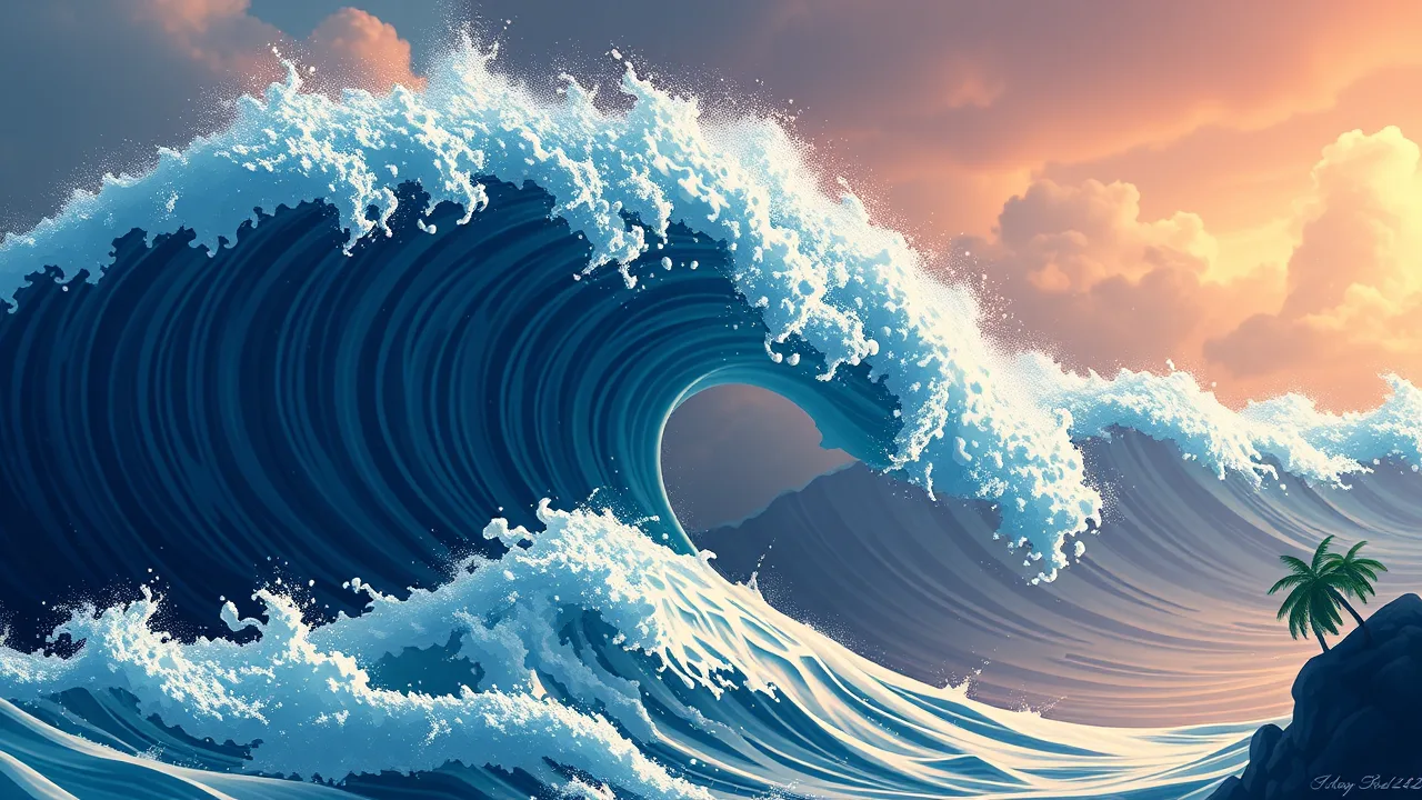 Ride the Waves in tsunami io unblocked Today image