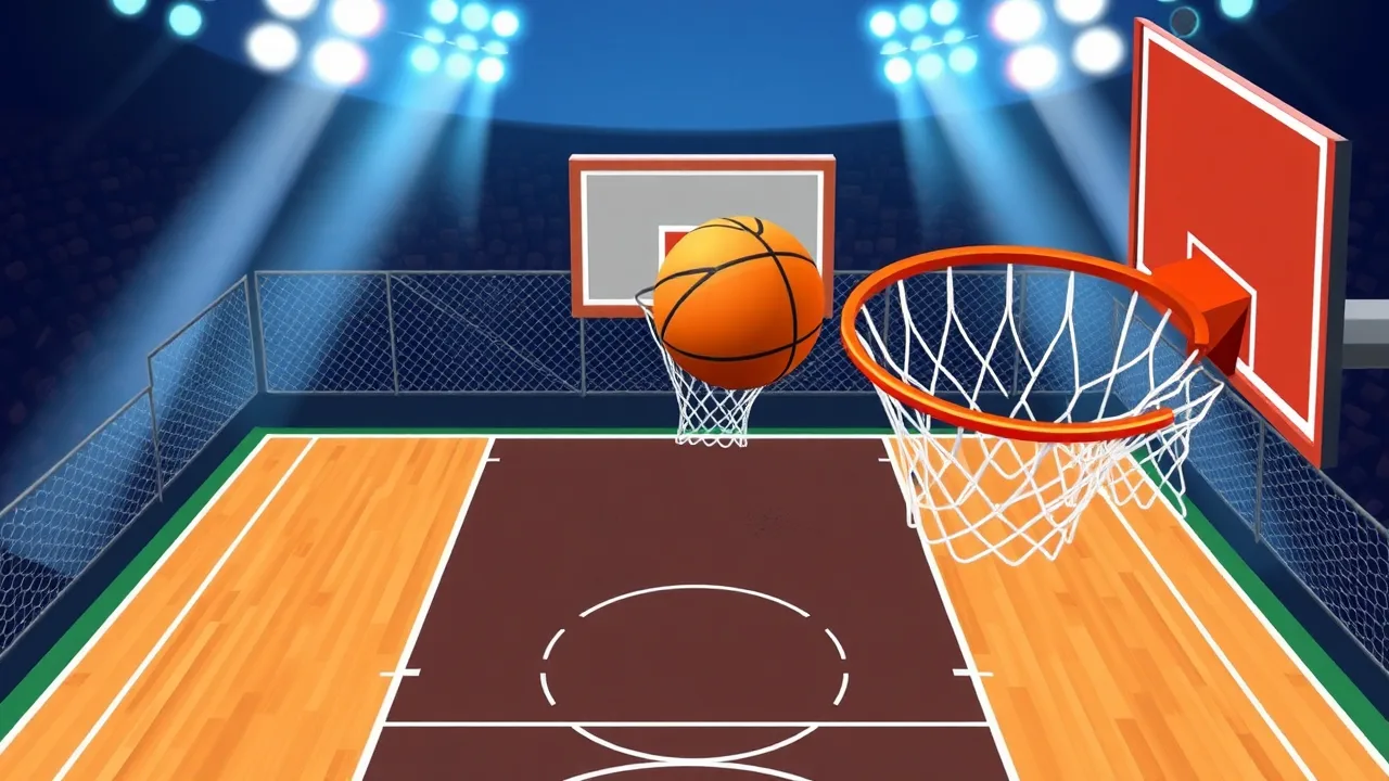 Slam Dunk Fun With Kizi Basketball image
