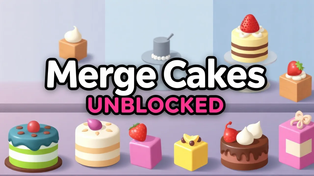 Unblock the Sweet Fusion in Merge Cakes Unblocked image
