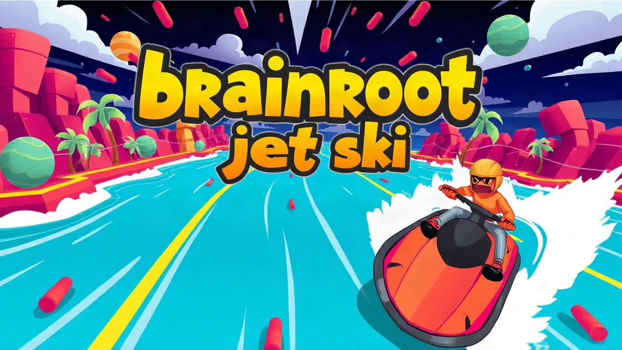 Ride the meme wave in brainrot jet ski image