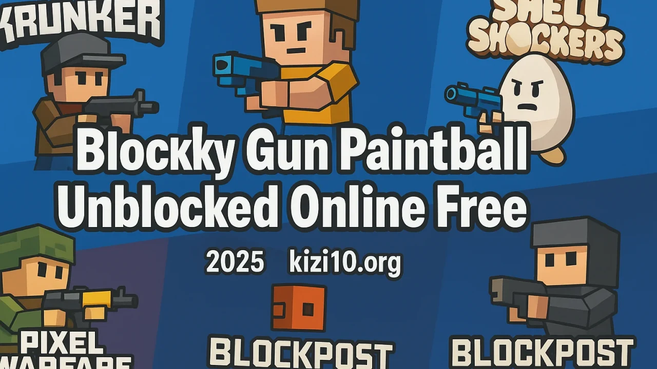 Blocky Gun Paintball Unblocked Online Free image