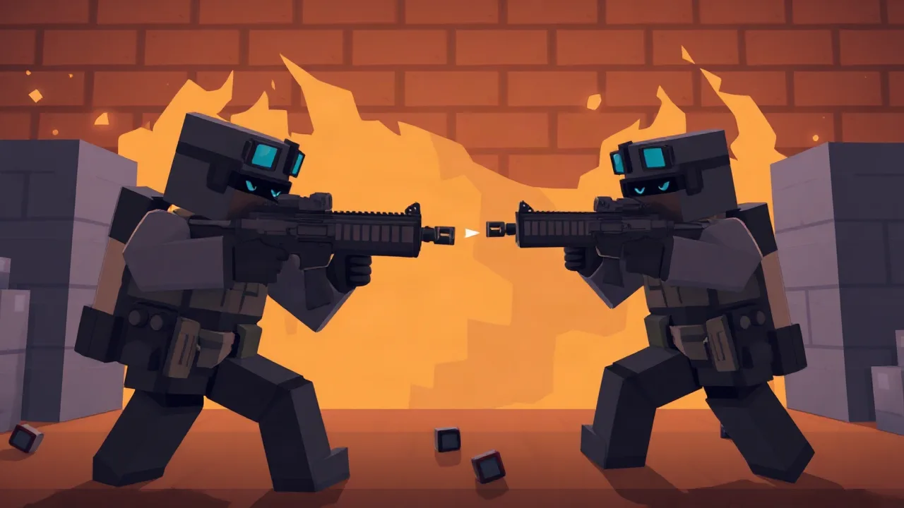 Play Blocky Combat SWAT Unblocked Online for Free image