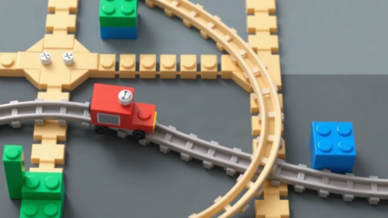 Building Tracks in the Puzzle World of labo brick train image