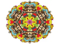 Mandala coloring book for adults and kids image