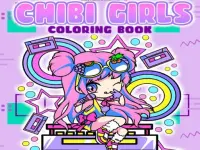 Chibi Girls Coloring Book: Japanese Anime Coloring image