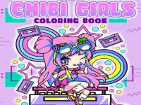 Chibi Girls Coloring Book: Japanese Anime Coloring image