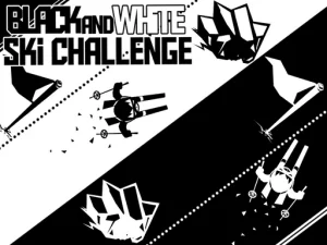 Black & white ski challenge image