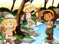 Camping Kids Jigsaw image