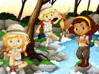 Camping Kids Jigsaw image