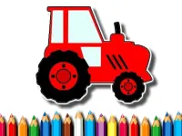 Easy Kids Coloring Tractor image