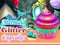 Mermaid Glitter Cupcakes image