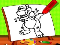 Easy Kids Coloring Dinosaur image