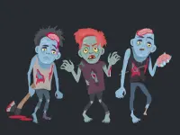 Zombies And Skeletons Coloring image