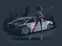 Old And New Cars Coloring image
