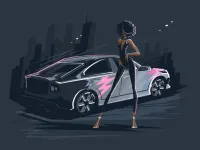 Old And New Cars Coloring image