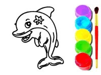 Dolphin Coloring Book image