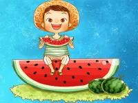 Watermelon and Drinks Puzzle image