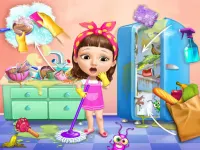 Sweet Baby Girl Cleanup Messy House image