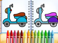 Cute Bike Coloring Book image