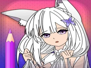 Animated Glitter Coloring Book - Anime Manga image