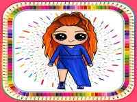 Coloring Book Game To Draw a Cute Creative Dolls image