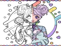 Anime Girls Coloring Book: Pop Manga Coloring image