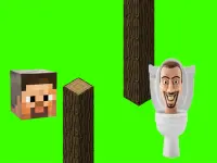 image bg Spinning Skibidi Toilet Flappy Minecraft