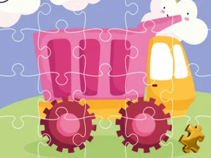 Cute Kids Trucks Jigsaw image