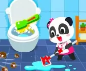 Baby Panda House Cleanin...