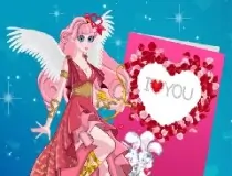 Cute Cupid Is Preparing For Valentines Day