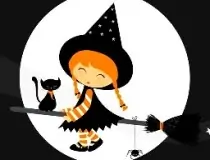 Cute Halloween Witches J...