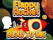 Flappy Rocket Playing with Blowing to Mic