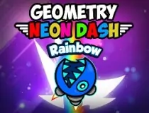 Geometry Neon Dash Rainb...