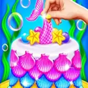 Mermaid Cake Cooking Des...